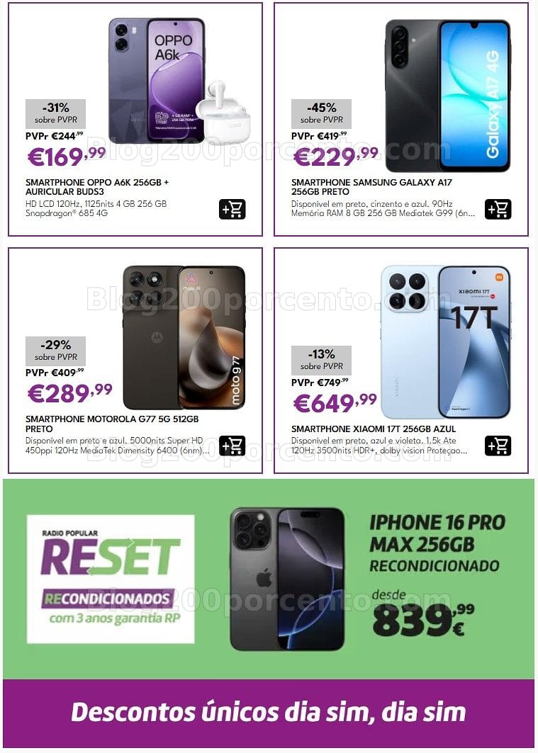 Antevisão Folheto RADIO POPULAR Promo Days Promoções de 11 a 21 setembro
